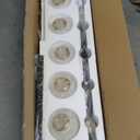 42" Kitchen Island Lighting Dining Room Light Fixture 5-Light Black Gold Glass Globe Chandeliers Modern Pendant Light Fixtures for Living Room Dining (bend rod - 5 light)