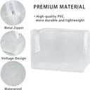 2 x 5 pcs Travel Accessories Cosmetic Pouch Bag Makeup Bag Transparent Custom Clear Pvc,PVC for Woman Fashion Zipper Letter (purple)