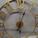 Sorbus Gold Metal Wall Clock - 14 inch Decorative Analog Wall Clock for Living Room, Kitchen - Battery Operated