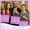 SilTriangle 36 Pcs Purple Christian Gift Bag with Cross & Card, 10"x 8" Non Woven Reusable Religious Church Welcome Tote Bag Bulk with Handle for Baptism Bible First Communions Thanksgiving Xmas