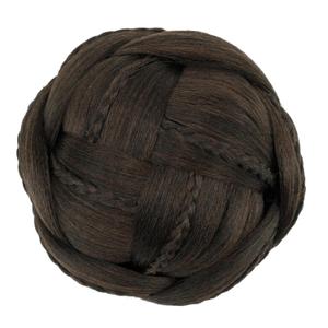 Large Curly Bun Hair Piece, 12.5CM/4.92in Extra Wide Fake Hair Bun, Heat Resistant Synthetic Chignon, Easy to Style Updo Hairpiece for Women black brown