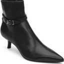ASH Women's Britney Stylish Leather Ankle Boots with Chunky Heel & Side Zip Closure for Casual & Formal Wear (10.5-11, Black)