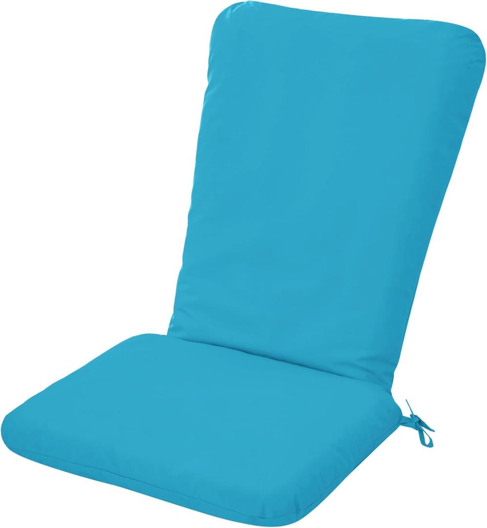 Adirondack Chair Cushion - 18''x18'' Seat & 18''x27'' Back, Outdoor Rocking Chair Cushions with Waterproof, Fade-Resistant, Removable & Machine-Washable Covers, Teal