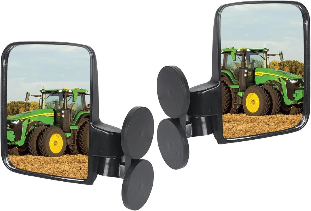 Universal Tractor Mirrors, Strong Magnetic Side Mirrors for Tractors, Forklifts, Lawn Movers, Lift Trucks, Golf Cart, Compatible with John Deere, Kubota and more, 2pcs (left and right)