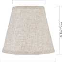 Ruiever 6pack Small Lampshades Clip On Bulb Fabric Lamp shade Bottom 5.9''x Top 3.54''xH 5.12'' for Chandeliers Wall Ceiling Table and Floor Lamps Beige Linen Color Eyes Protected Appearance