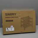 Smiry Shoe Rack, 3 Tier Small Bamboo Shoe Organizer, Stackable Free Standing Wooden Shoe Storage Shelf for Closet, Entryway, Front Door Entrance, White