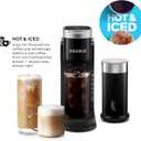 Keurig K-Caf Barista Bar Single Serve Coffee Maker and Frother, with 3 Brew Sizes, Hot and Cold Coffee Capabilities, 2oz Coffee Shot Button, Black