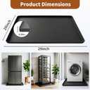 Washing Machine Drain Pan Silicone Mat 29"x29" with 0.98" Raised Edges, Washing Machine Mat Non-Slip Waterproof Drip Tray for Under Washer & Dryer,Anti-Vibration Floor Leak Protector