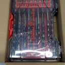 13PCS HSS Brad Point Wood Drill Bits Set for Carpenter Woodworking, 1/4" Hex Shank Black Gold for Hardwood, Plywood, Plastic 1/8"-1/2"