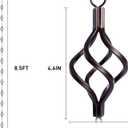 Rain Chain Bird Cage Set 8.5Ft, Not Rust Wrought Iron Rain Chains for Gutters with Adapter Gotta Drain and Sturdy Anchoring Stake,13 Cups, 1 Hook, Adjustable Length for Garden Decorative (Coffee)