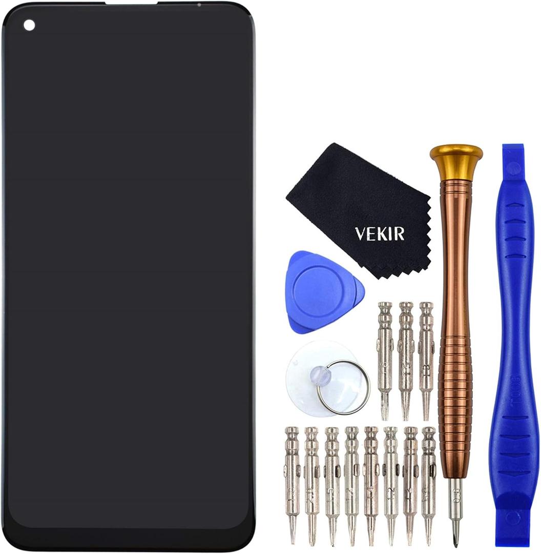 LMQ630EAW Glass LCD Touch Digitizer Display Screen Replacement for LG K61 Black