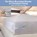 Upgraded Lock Bed Sheet Holders for Corners - Fitted Sheet Holders Keep Sheets Firm & Tight, Sheet Locks Straps Sets with Center Lock Clips, Fit for Standard Mattress, Easy Installation(White)