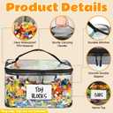 6-Pack Extra Large Toy Storage Bags with Zippers & Labels, Reusable Clear TPU Waterproof Organizer for Kids Toys, Building Blocks, Puzzles, Dolls, Board Games - Durable, BPA-Free, Travel-Friendly