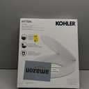 KOHLER 25876-0 Hyten 3" Height, Elevated Soft Close Round Toilet Seat, Contoured Seat with Grip-Tight Bumpers, Quick-Attach Hardware, White