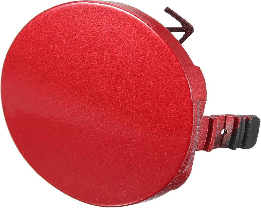 X AUTOHAUX Front Bumper Tow Hook Cover Car Towing Hook Eye Hole Cover Replacement 52127-0D908 for Toyota Yaris 2007-2010 Red
