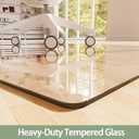 Tempered Glass Chair Mat for Carpet 58"x44", Floor Protector