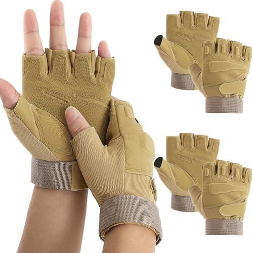 Teenyyou 2 Pairs Director's Showcase Color Guard Gloves Fingerless Colorguard Gloves Adjustable Wrist Strap for Color Guard Flag Pole and Sports