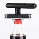 Manual Can Opener - Smooth Edge Design, Twisting Jar Opener with Basepad, Effortless Opening for Cans, Jars and Bottles, Ease Can Open for Seniors With Comfort Grip Handles, Oversized Turn Knob