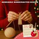 Sloth Ornament - Sloth Ornaments for Christmas Tree, Animal Ornaments - Animal Lovers Gifts for Women - Christmas Crochet Ornament & Card