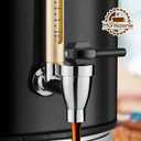 50-Cup Commercial Coffee Urn Stainless Steel Double Insulated Coffee Maker with Percolator System & Temp Control Function - Ideal for Events, Offices