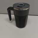 Mongdio Self Stirring Coffee Mug with Temperature Display, Rechargeable Stirring Mug, Automatic Self Stirring Cup with Lid, For Coffee, Milk and Other Beverages, Black (13.5OZ)