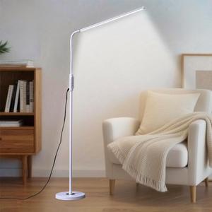 CGBE Extra-Long LED Lash Light: 23.6" Floor Lamps for Student Reading - 360 Adjustable Gooseneck Floor Light for Nail Technician - Touch Control Lash Lamp for Eyelashes
