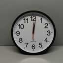 Atomic Wall Clock, Modern 14 Inch Battery Operated Wall Clocks, Analog Clock for Living Room, Office, Home, Bedroom, Kitchen, Bathroom(Black)