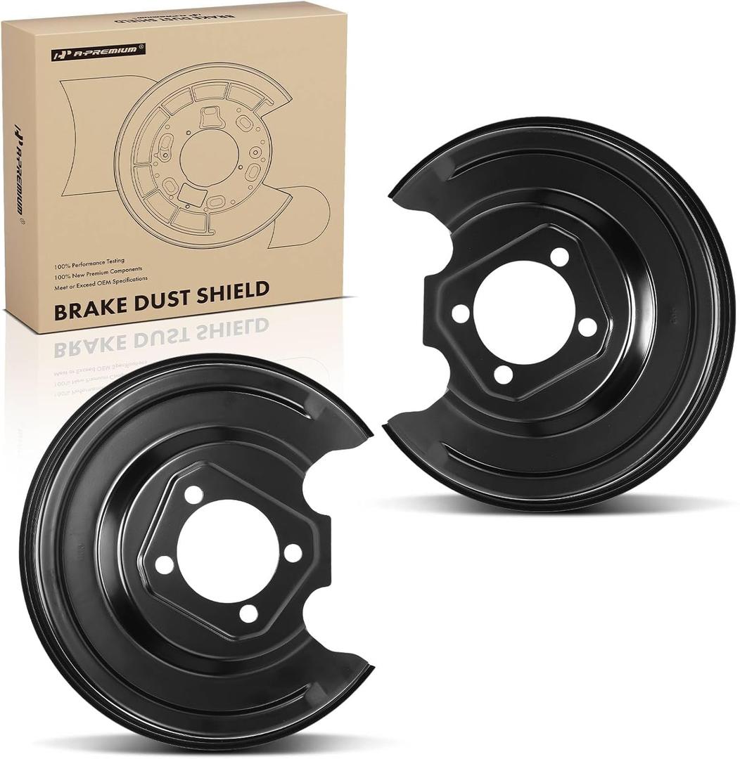 A-Premium Rear Driver and Passenger Side Brake Dust Shield Compatible with Select Toyota Models - Prius 2010-2015, Prius Plug-In 2012-2015, 1.8L - Replaces 4788212071, 4788112071, 2-PC Set