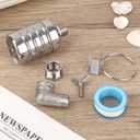 Water Float Valve Kit, 1/2" to 3/4'' Premium Stainless Steel Automatic Shut off Level System Control Float Ideal Leveler for Fish Tank Swimming Pool Livestock Trough Distiller