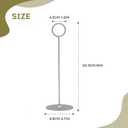Urban Deco 16 Pieces Table Card Holder 8 inches Table Number Holders Place Steel Card Holders for Photos, Food Signs, Memo Notes, Weddings, Restaurants, Birthdays（Matte Silver）