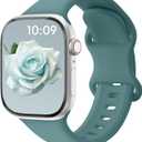 3 x Patenting Sport Silicone Band Compatible with Apple Watch Bands 40mm 38mm 41mm 42mm 44mm 45mm 46mm 49mm Women Men, Soft Waterproof Sport Strap for iWatch Bands Series 11 10 9 8 7 6 5 4 3 2 1 SE Ultra (Lake Green)