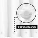 Barossa Design Extra Long Shower Curtain Liner with 6 Magnets - 72" x 84" XL White Waterproof PEVA Shower Liner for Bathroom, PVC Free, Metal Grommets - White, 72x84