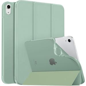 MoKo for iPad (A16) 11th Generation Case 11 Inch 2025, iPad 10th Generation Case 10.9 Inch 2022, Slim Stand Hard PC Translucent Back Shell Smart Cover, Support Touch ID, Auto Wake/Sleep, Green