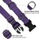 Martingale Dog Collar, Adjustable Nylon Reflective Collar with Quick Release Buckle (Purple, Extra Large)