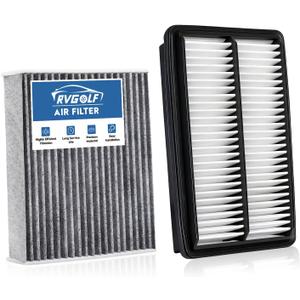 Engine+Cabin Air Filters Set Fit for 2016-2022 Honda Pilot, 2014-2020 Acura MDX, 2017-2025 Ridgeline, 2019-2025 Passport Engine Air Filter Automotive Accessories CF10134 CA12061