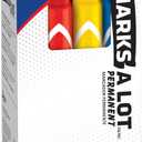 Avery Marks-A-Lot Permanent Markers, Large Desk-Style Size, Chisel Tip, Water and Wear Resistant, 12 Assorted Markers (24800)