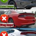Rear Bumper Spoiler Diffuser Splitter Protector Fit for Dodge Charger SRT, R/T 392, GT, Scat Pack, Daytona 2015-2023, 2PCS Rear Bumper Side Lip Aprons Valence Spat Accessories (Gloss Black)