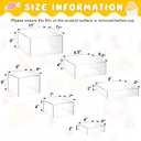Leinuosen 6 Pcs Acrylic Buffet Risers Stands for Food Display Cubes Box, 6 to 11 Inch Square Catering Table Dessert Decorative for Wedding Brunch Setup Party Jewelry Collectible, Hollow Bottom (Clear)