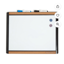 U Brands Magnetic Dry Erase Board, 20"x16", Silver Aluminum Frame, includes Marker and Magnet 2 Pcs