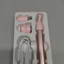 Nose Hair Trimmer for Women 3in1 Facial Hair Removal Trimmers- Rechargeable, Waterproof, Portable with Travel Bag- Trims Nose, Ear, Eyebrow, Peach-Fuzz, Lips, Chin Face Hair Remover FT2003 (Pink)