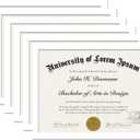 Fxojyvo White 8.5 x 11 Frame Display 8.5 by 11 Document Certificate Diploma Wall and Tabletop - 6 Packs