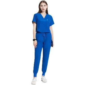 Uniforms World Scrubs for Women Set - Stretch Scrub Top & Pants with 8 Pockets, Yoga Waistband, Anti Wrinkle, Slim Fit 2XL