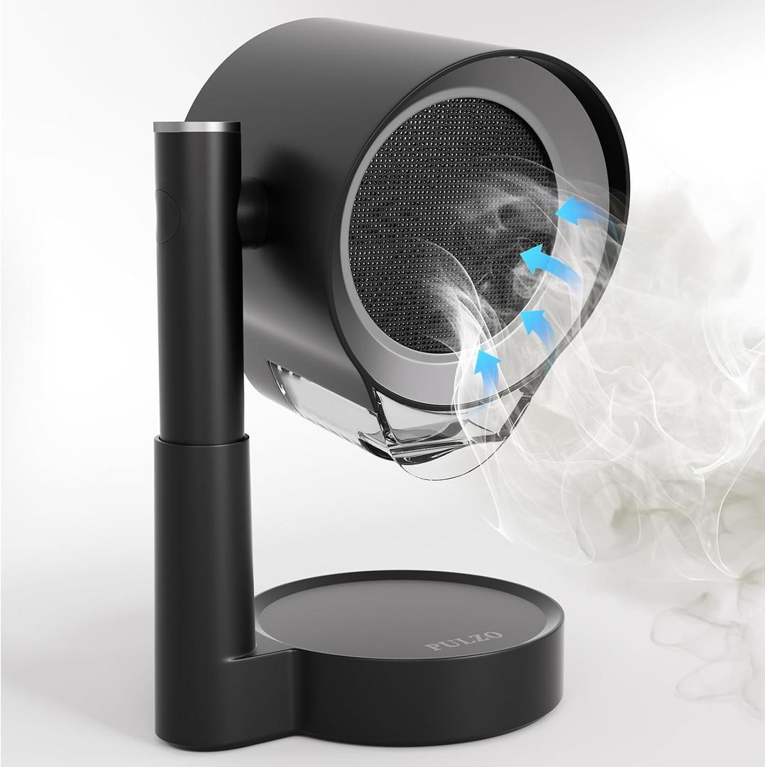 Portable Range Hood, Portable Kitchen Exhaust Fan with 3 Speeds, Desktop Range Hood with Telescoping Height, Low Noise, Large-Caliber Aluminum Filter &Oil Cup for Indoor BBQ/Hot Pot/RV (black)