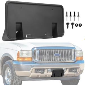 Replacement for Front Bumper License Plate Frame Bracket 1999-2004 Ford F250 F350 F450 F550 Super Duty 2000-2004 Ford Excursion F81Z-17A385-AA