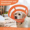 ASENKU Dog Cone Collar, Soft Adjustable Cone for Dogs to Stop Licking, Lightweight Recovery Dog Cone After Surgery, Pet E-Collar for Small, Medium & Large Dogs(Orange, XL)
