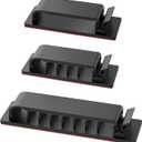 Cable Management Clips, 20Pcs Cord Organizers Wire Clips Cord Holder for TV PC Ethernet Cable Desk Home Office (Black)