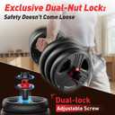 FDS1 Adjustable dumbbell set, 45lbs Free Weights set with upgraded nut, 5 in 1 Weight Set Used as Kettlebells, Barbell, Push up Stand, Fitness Exercise for Home Gym Suitable Men/Women