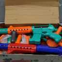 Shooting Games Toys for Age 5 6 7 8 9 10+ Year Old Boys, Kids Toy Sports & Outdoor Game with Moving Shooting Target & 2 Popper Air Toy Guns & 24 Foam Balls, Gifts for Boys and Girls