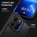 COOLQO Magnetic for iPhone 13 Pro Case, Dual Layer Matte Scratch-Resistant, Black