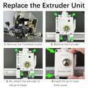 Bulto Original Bamboo A1 Extruder Unit Replacement with Hardened Steel Gears, Filament Cutter, Extrusion Motor, Eddy Sensor for Bambu Lab A1/A1Mini 3D Printer Accessories
